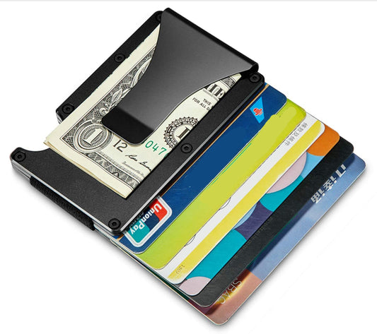 Mens RFID Blocking Slim Money Clip Wallet ID Credit Card Holder Thin Minimalist - Elvo Hub