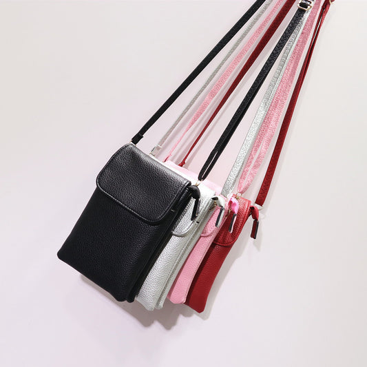 New Style Soft Leather Zipper Mobile Phone Bag For Women - Elvo Hub
