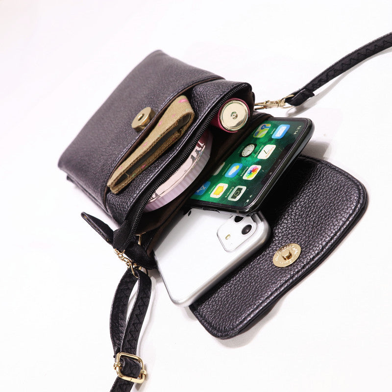 New Style Soft Leather Zipper Mobile Phone Bag For Women - Elvo Hub