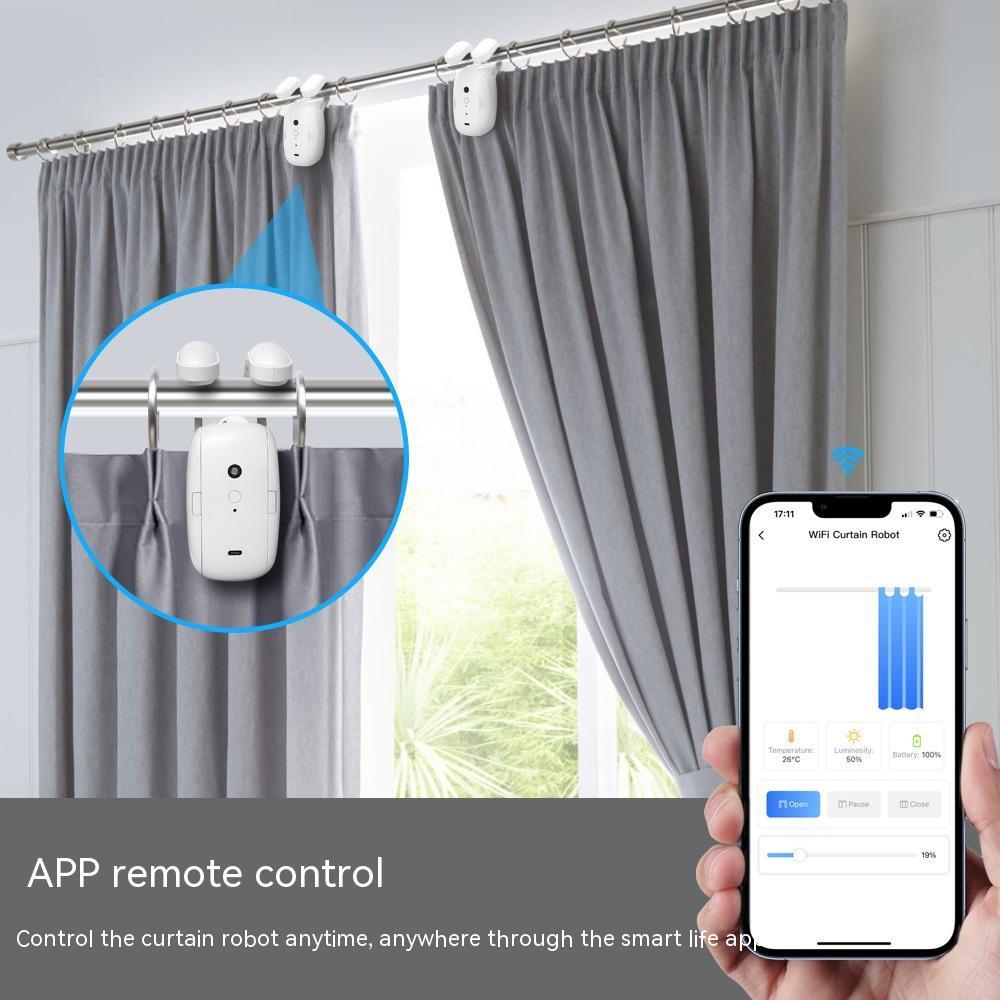 Smart Wifi Curtain Robot Roman Rod - Elvo Hub